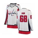 Women Washington Capitals #68 Jaromir Jagr Fanatics Branded White Away Breakaway NHL Jersey