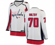 Women Washington Capitals #70 Braden Holtby Fanatics Branded White Away Breakaway NHL Jersey