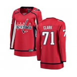 Women Washington Capitals #71 Kody Clark Fanatics Branded Red Home Breakaway NHL Jersey