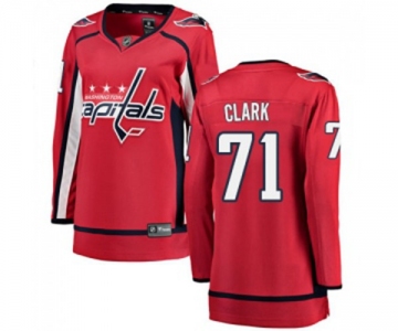 Women Washington Capitals #71 Kody Clark Fanatics Branded Red Home Breakaway NHL Jersey