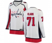 Women Washington Capitals #71 Kody Clark Fanatics Branded White Away Breakaway NHL Jersey