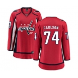 Women Washington Capitals #74 John Carlson Fanatics Branded Red Home Breakaway NHL Jersey