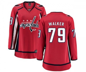 Women Washington Capitals #79 Nathan Walker Fanatics Branded Red Home Breakaway NHL Jersey