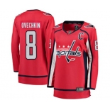 Women Washington Capitals #8 Alex Ovechkin Fanatics Branded Red Home Breakaway NHL Jersey