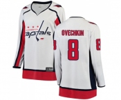 Women Washington Capitals #8 Alex Ovechkin Fanatics Branded White Away Breakaway NHL Jersey