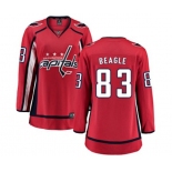 Women Washington Capitals #83 Jay Beagle Fanatics Branded Red Home Breakaway NHL Jersey