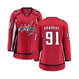 Women Washington Capitals #91 Tyler Graovac Fanatics Branded Red Home Breakaway NHL Jersey