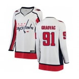 Women Washington Capitals #91 Tyler Graovac Fanatics Branded White Away Breakaway NHL Jersey