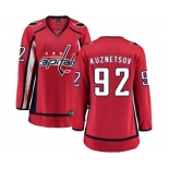 Women Washington Capitals #92 Evgeny Kuznetsov Fanatics Branded Red Home Breakaway NHL Jersey