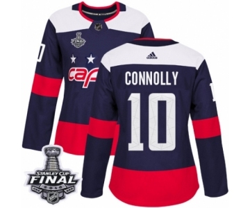 Women's Adidas Washington Capitals #10 Brett Connolly Authentic Navy Blue 2018 Stadium Series 2018 Stanley Cup Final NHL Jersey