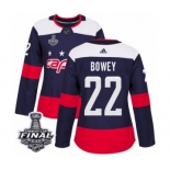 Women's Adidas Washington Capitals #22 Madison Bowey Authentic Navy Blue 2018 Stadium Series 2018 Stanley Cup Final NHL Jersey