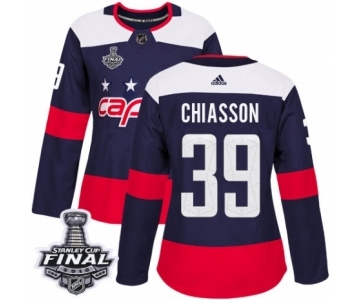 Women's Adidas Washington Capitals #39 Alex Chiasson Authentic Navy Blue 2018 Stadium Series 2018 Stanley Cup Final NHL Jersey