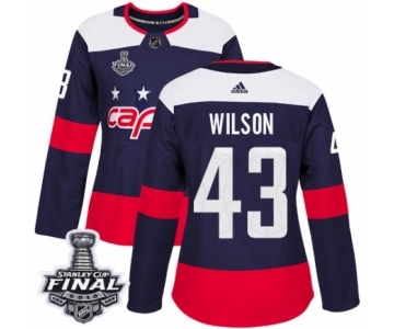 Women's Adidas Washington Capitals #43 Tom Wilson Authentic Navy Blue 2018 Stadium Series 2018 Stanley Cup Final NHL Jersey