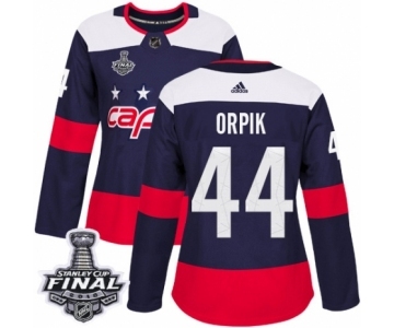 Women's Adidas Washington Capitals #44 Brooks Orpik Authentic Navy Blue 2018 Stadium Series 2018 Stanley Cup Final NHL Jersey