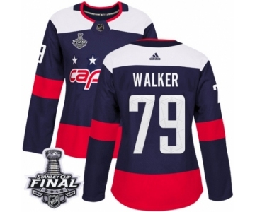 Women's Adidas Washington Capitals #79 Nathan Walker Authentic Navy Blue 2018 Stadium Series 2018 Stanley Cup Final NHL Jersey