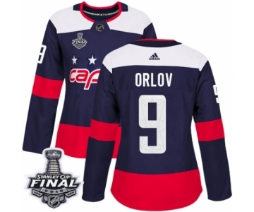 Women's Adidas Washington Capitals #9 Dmitry Orlov Authentic Navy Blue 2018 Stadium Series 2018 Stanley Cup Final NHL Jersey