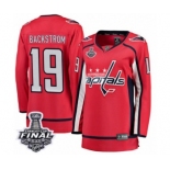 Women's Washington Capitals #19 Nicklas Backstrom Fanatics Branded Red Home Breakaway 2018 Stanley Cup Final NHL Jersey