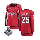 Women's Washington Capitals #25 Devante Smith-Pelly Fanatics Branded Red Home Breakaway 2018 Stanley Cup Final NHL Jersey