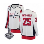 Women's Washington Capitals #25 Devante Smith-Pelly Fanatics Branded White Away Breakaway 2018 Stanley Cup Final NHL Jersey