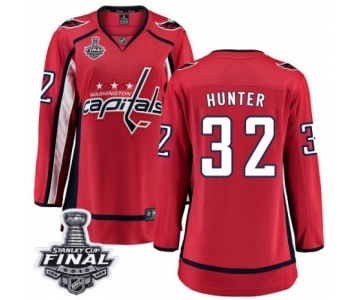 Women's Washington Capitals #32 Dale Hunter Fanatics Branded Red Home Breakaway 2018 Stanley Cup Final NHL Jersey