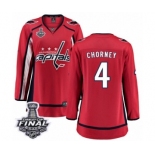 Women's Washington Capitals #4 Taylor Chorney Fanatics Branded Red Home Breakaway 2018 Stanley Cup Final NHL Jersey