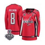 Women's Washington Capitals #8 Alex Ovechkin Fanatics Branded Red Home Breakaway 2018 Stanley Cup Final NHL Jersey