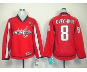 women nhl jerseys washington capitals #8 alex ovechkin red[C]