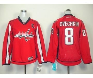 women nhl jerseys washington capitals #8 alex ovechkin red[C]