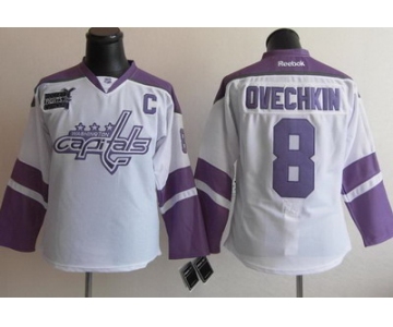 women nhl jerseys washington capitals #8 alex ovechkin white