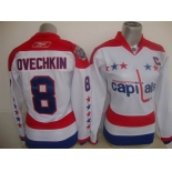 women nhl jerseys washington capitals #8 ovechkin white(winter classic)