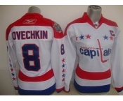 women nhl jerseys washington capitals #8 ovechkin white(winter classic)