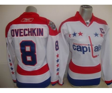 women nhl jerseys washington capitals #8 ovechkin white(winter classic)