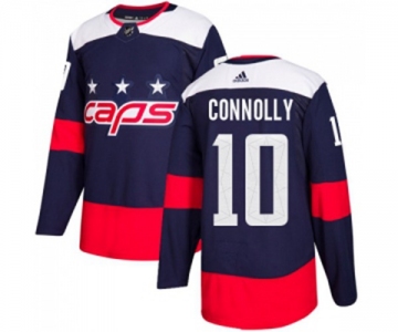 Youth Adidas Washington Capitals #10 Brett Connolly Authentic Navy Blue 2018 Stadium Series NHL Jersey