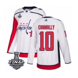 Youth Adidas Washington Capitals #10 Brett Connolly Authentic White Away 2018 Stanley Cup Final NHL Jersey