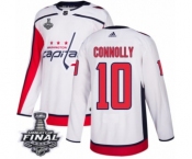 Youth Adidas Washington Capitals #10 Brett Connolly Authentic White Away 2018 Stanley Cup Final NHL Jersey