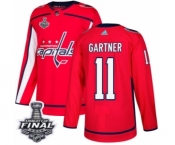 Youth Adidas Washington Capitals #11 Mike Gartner Authentic Red Home 2018 Stanley Cup Final NHL Jersey