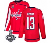 Youth Adidas Washington Capitals #13 Jakub Vrana Authentic Red Home 2018 Stanley Cup Final NHL Jersey