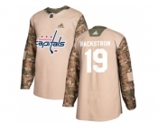 Youth Adidas Washington Capitals #19 Nicklas Backstrom Camo Authentic 2017 Veterans Day Stitched NHL Jersey