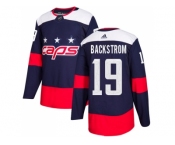 Youth Adidas Washington Capitals #19 Nicklas Backstrom Navy Authentic 2018 Stadium Series Stitched NHL Jersey