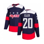 Youth Adidas Washington Capitals #20 Lars Eller Authentic Navy Blue 2018 Stadium Series NHL Jersey