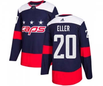 Youth Adidas Washington Capitals #20 Lars Eller Authentic Navy Blue 2018 Stadium Series NHL Jersey