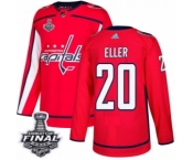 Youth Adidas Washington Capitals #20 Lars Eller Authentic Red Home 2018 Stanley Cup Final NHL Jersey