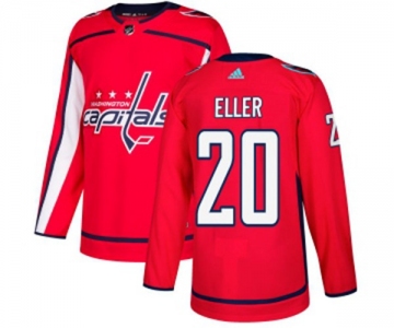 Youth Adidas Washington Capitals #20 Lars Eller Premier Red Home NHL Jersey