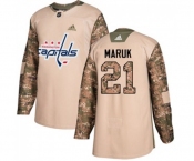 Youth Adidas Washington Capitals #21 Dennis Maruk Authentic Camo Veterans Day Practice NHL Jersey