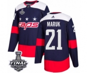 Youth Adidas Washington Capitals #21 Dennis Maruk Authentic Navy Blue 2018 Stadium Series 2018 Stanley Cup Final NHL Jersey