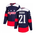 Youth Adidas Washington Capitals #21 Dennis Maruk Authentic Navy Blue 2018 Stadium Series NHL Jersey