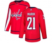 Youth Adidas Washington Capitals #21 Dennis Maruk Premier Red Home NHL Jersey