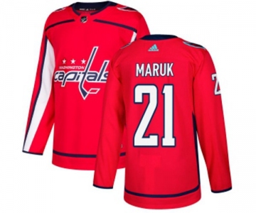 Youth Adidas Washington Capitals #21 Dennis Maruk Premier Red Home NHL Jersey