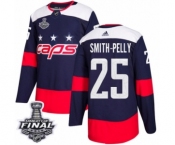 Youth Adidas Washington Capitals #25 Devante Smith-Pelly Authentic Navy Blue 2018 Stadium Series 2018 Stanley Cup Final NHL Jersey