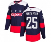 Youth Adidas Washington Capitals #25 Devante Smith-Pelly Authentic Navy Blue 2018 Stadium Series NHL Jersey